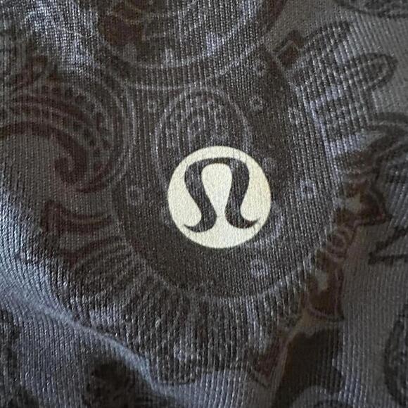 Lululemon Wunder Under Crop 18" Paisley Inkwell / Black - Size 6 - EUC - Picture 5 of 8